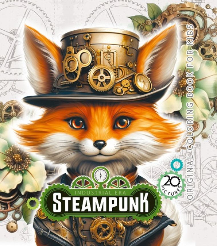 Steampunk Lis. Kolorowanka 160-160