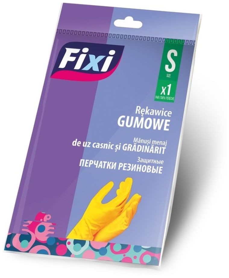 Stella, Fixi, rękawice ochronne, gumowe, rozmiar S, 1 para