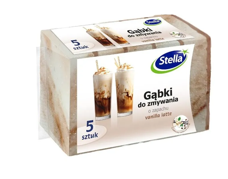 Stella, gąbki do zmywania, vanilla latte, 5 szt.