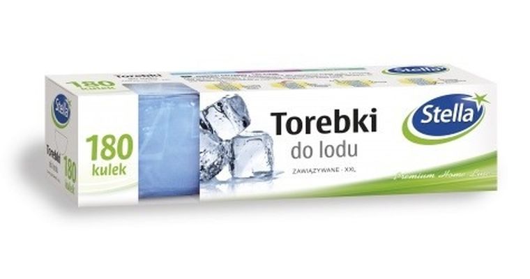Stella, torebki do lodu zawiązywane, 180 kulek, XXL box
