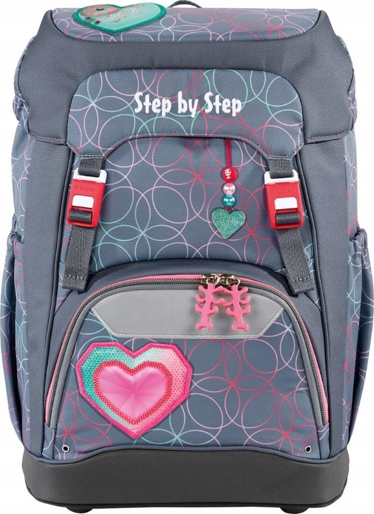 Step by Step, Grade, plecak szkolny, 1-komorowy, Glitter Heart