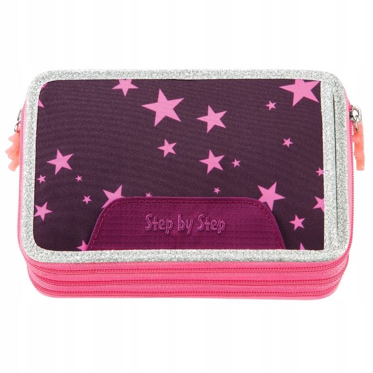 Step by Step, piórnik potrójny, z wyposażeniem, Unicorn