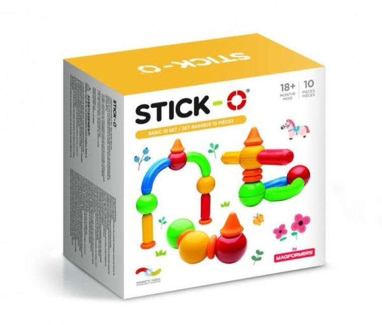 Stick-O, Basic, klocki magnetyczne, 10 elementów