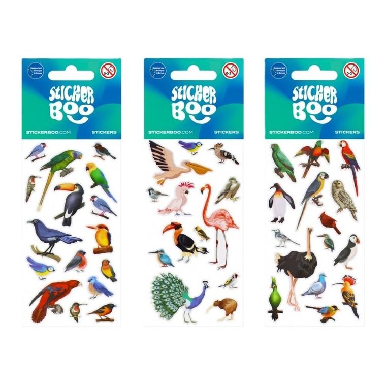 Sticker Boo, naklejki, ptaszki