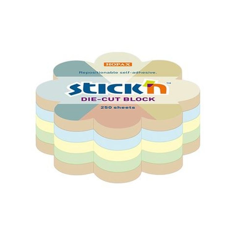 Stick’n, notes samoprzylepny, kostka, kwiatek, 67-67 mm, 250 kartek