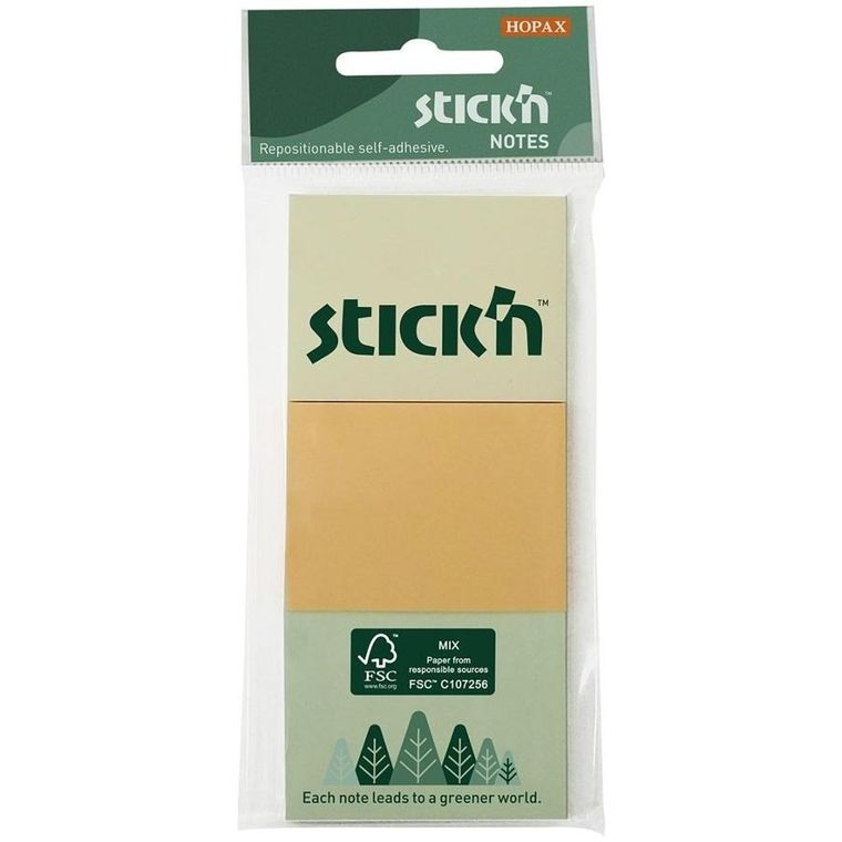 Stick’n, notes samoprzylepny, pastel, 100 kartek, 38-51 mm