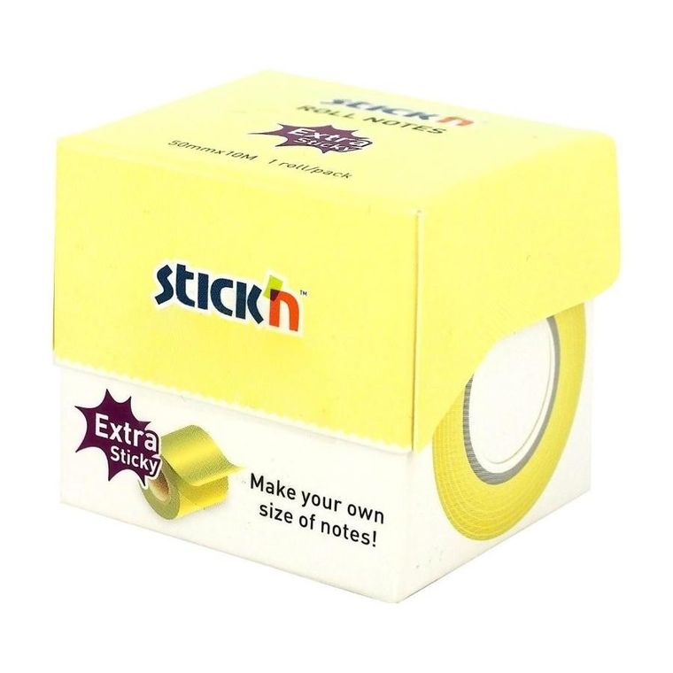 Stick’n, notes samoprzylepny, żółty pastel, 50mmx10m