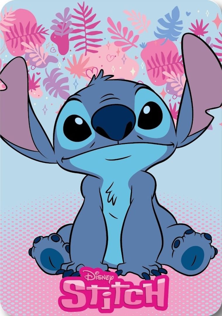 Stitch, koc polarowy, hawajski, 100-140 cm