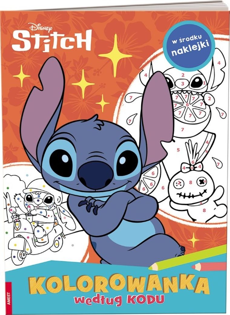 Stitch. Kolorowanka według kodu