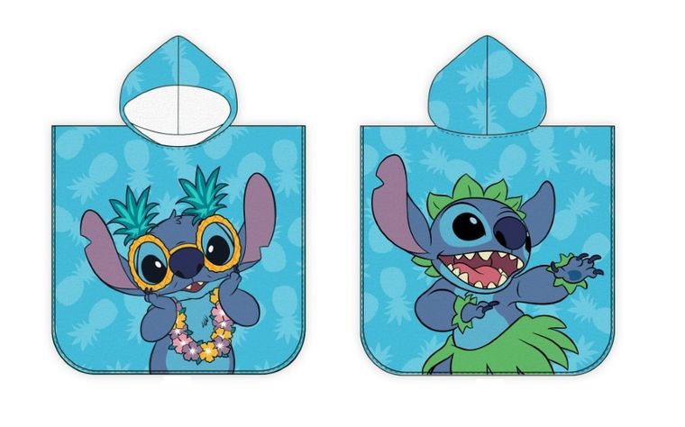 Stitch, poncho, ręcznik z kapturem, 55-110 cm