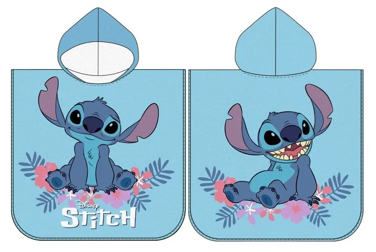 Stitch, poncho, ręcznik z kapturem, 55-110 cm