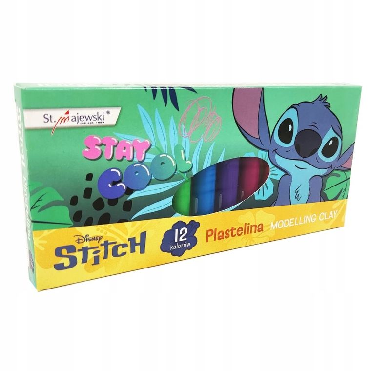St.Majewski, Lilo i Stitch, plastelina szkolna, 12 kolorów
