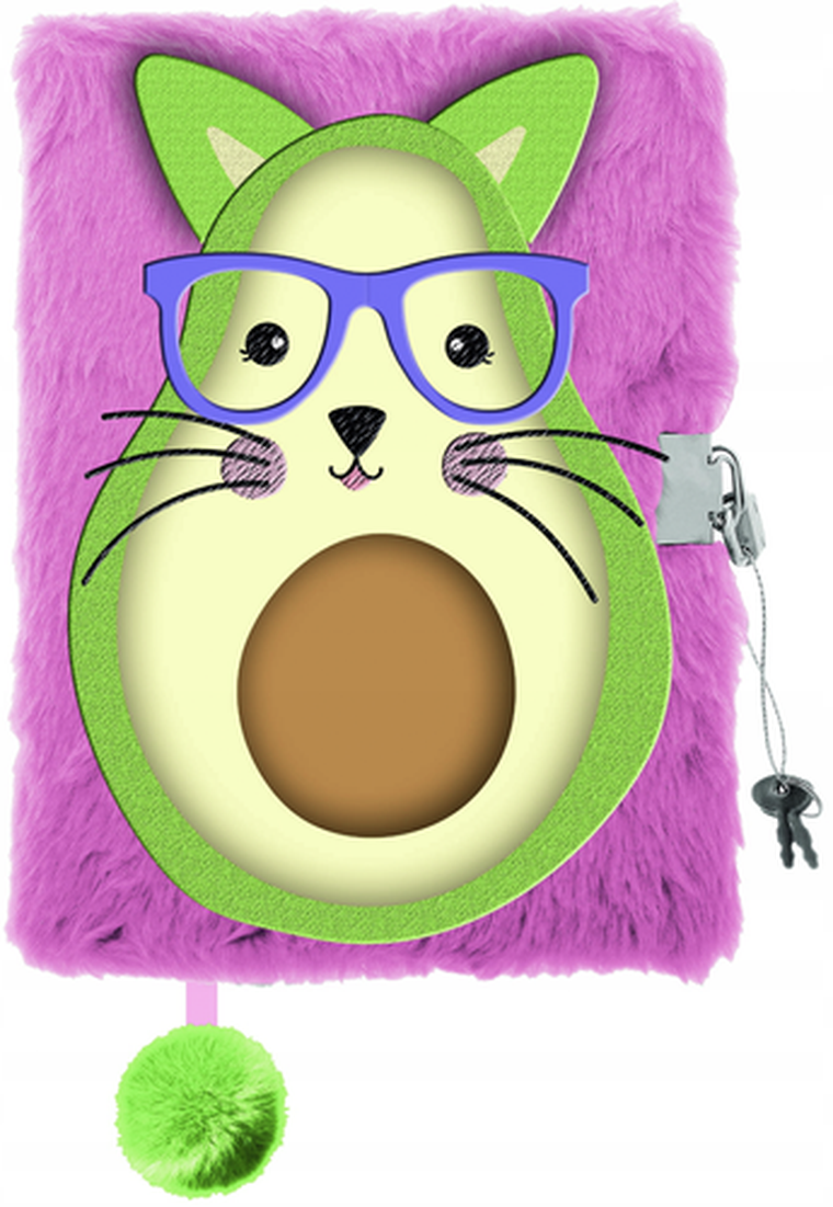 St.Majewski, pamiętnik 3D z kłódką, A5, włochacz, 96 kartek, Avocato