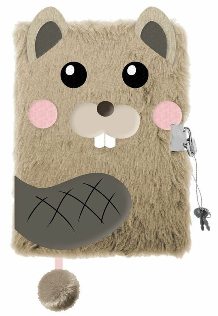 St.Majewski, pamiętnik 3D z kłódką, A5, włochacz, 96 kartek, Beaver