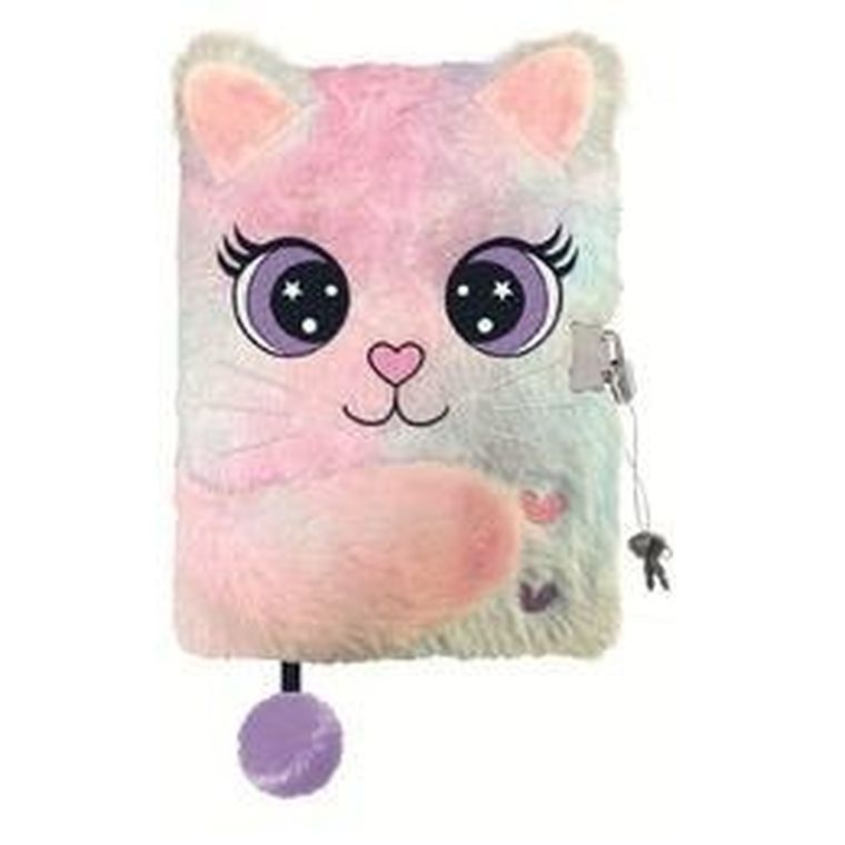 St.Majewski, pamiętnik 3D z kłódką, A5, włochacz, 96 kartek, Charming Cat