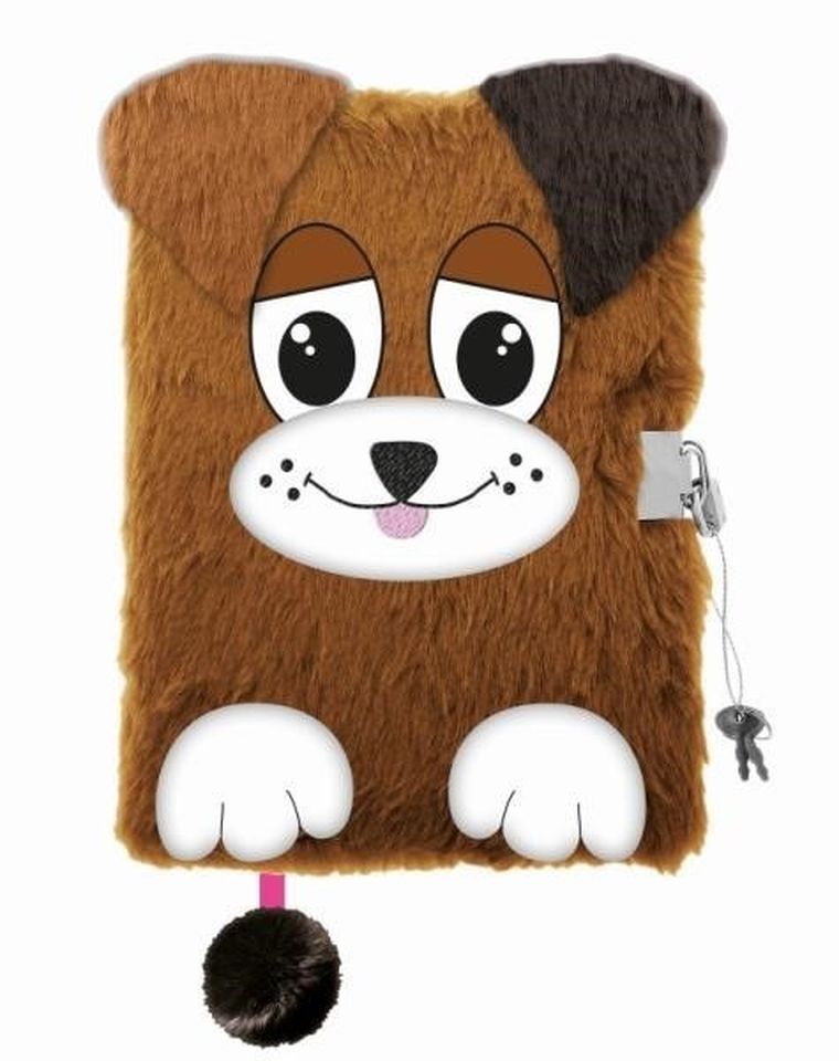 St.Majewski, pamiętnik 3D z kłódką, A5, włochacz, 96 kartek, Doggie