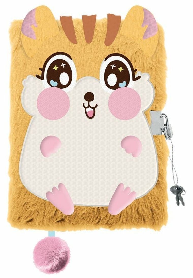 St.Majewski, pamiętnik 3D z kłódką, A5, włochacz, 96 kartek, Hamster