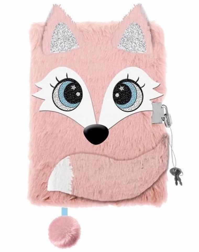 St.Majewski, pamiętnik 3D z kłódką, A5, włochacz, 96 kartek, Lis