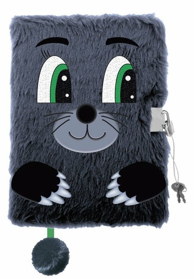 St.Majewski, pamiętnik 3D z kłódką, A5, włochacz, 96 kartek, Mole