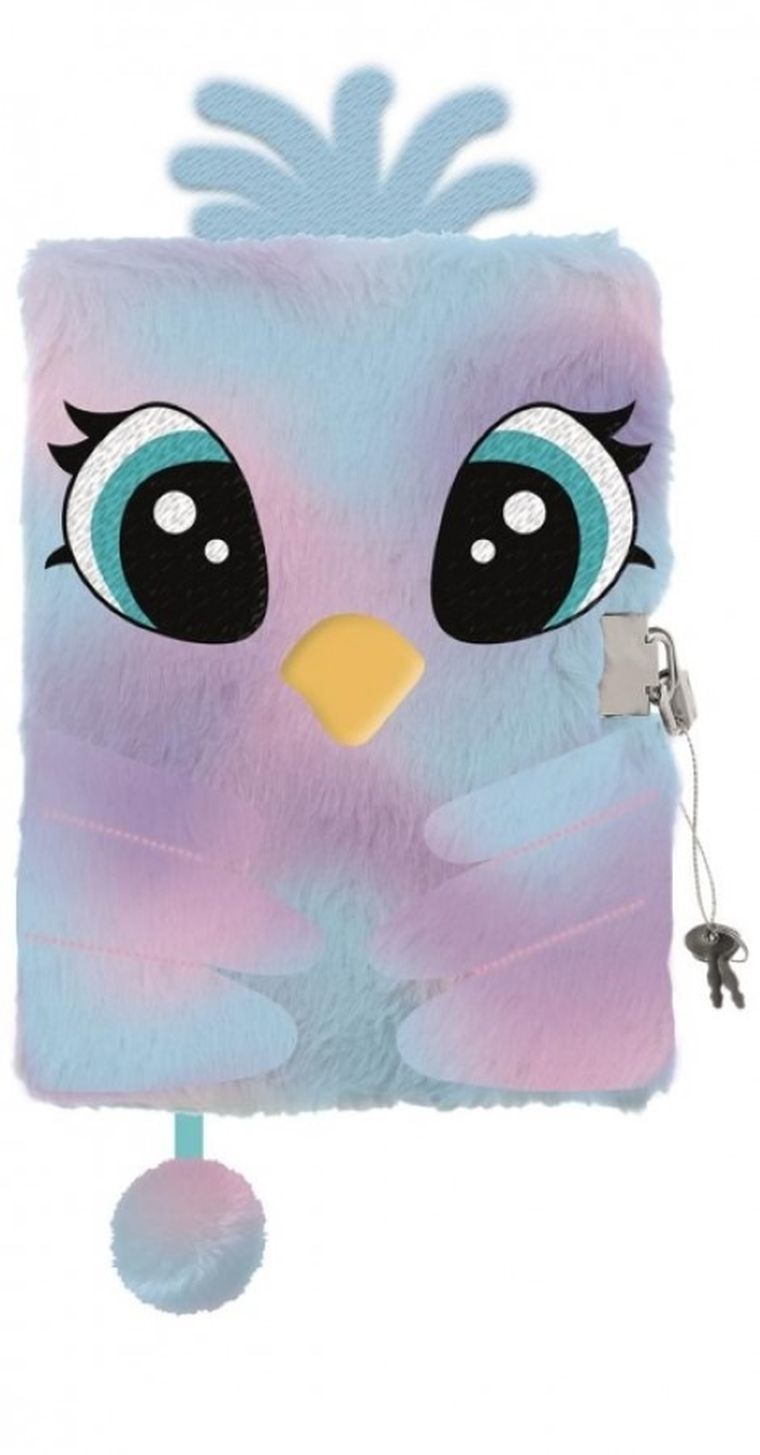 St.Majewski, pamiętnik 3D z kłódką, A5, włochacz, 96 kartek, Pastel Bird