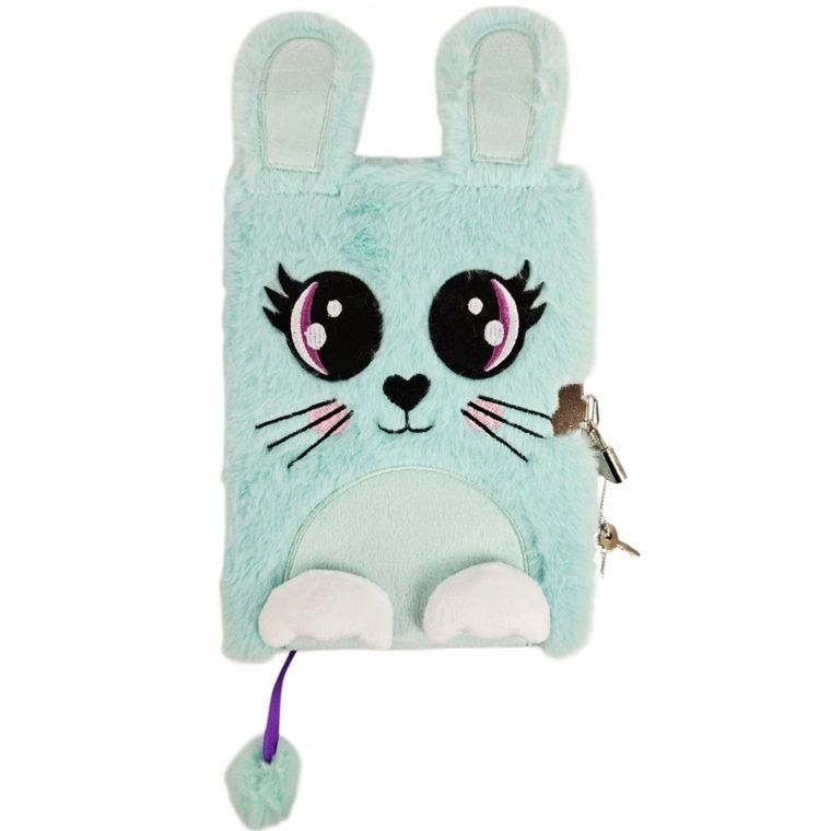 St.Majewski, pamiętnik 3D z kłódką, A5, włochacz, 96 kartek, Rabbit