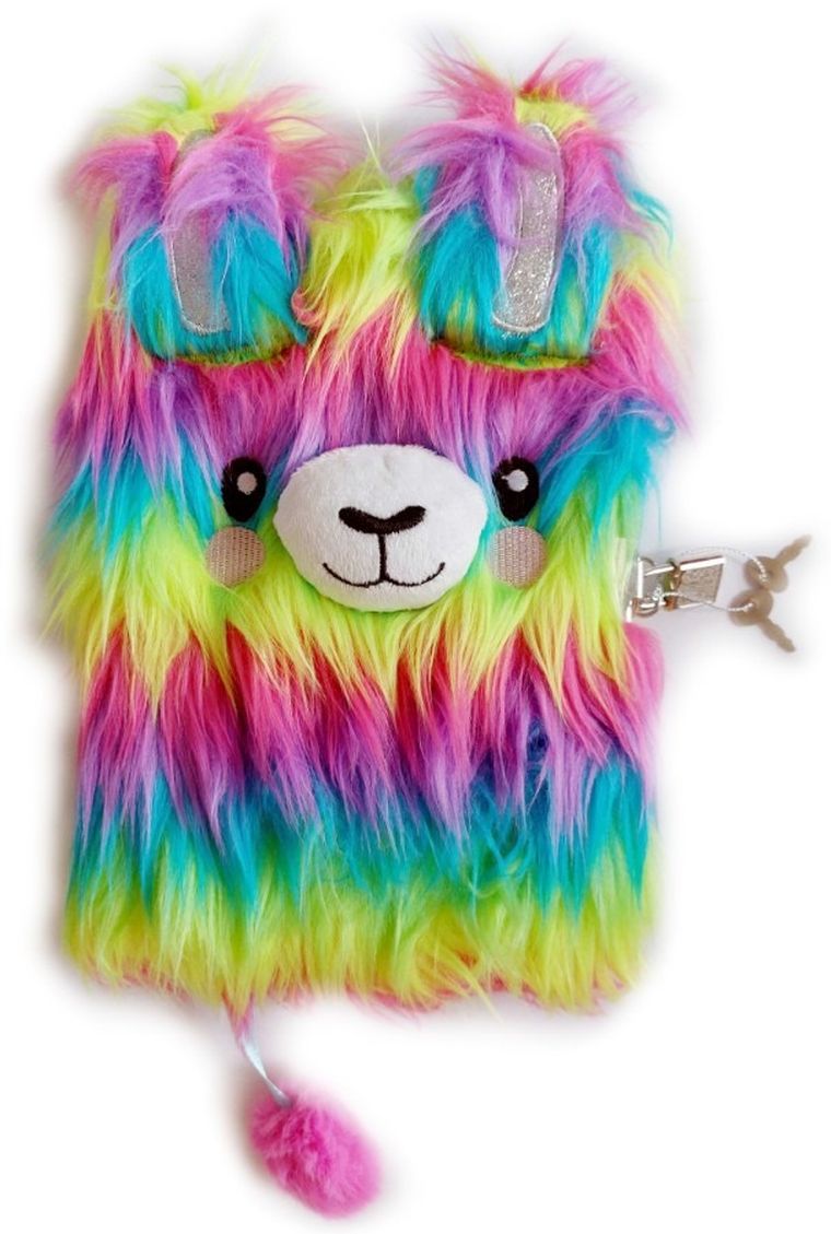 St.Majewski, pamiętnik 3D z kłódką, A5, włochacz, 96 kartek, Rainbow Alpaca