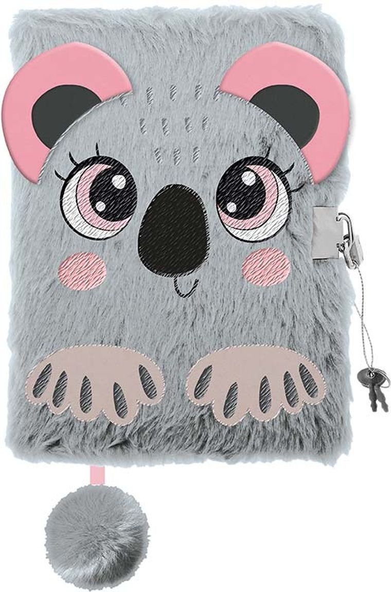 St.Majewski, pamiętnik 3D z kłódką, A5, włochacz, 96 kartek, Sweet Koala