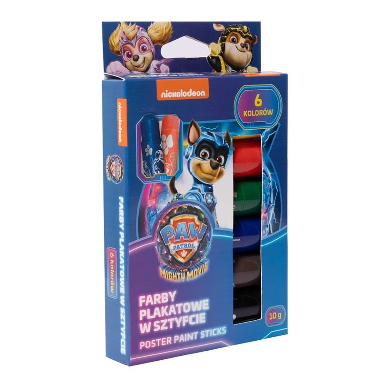 St.Majewski, Psi Patrol, farby plakatowe w sztyfcie, 6 kolorów, 10 g