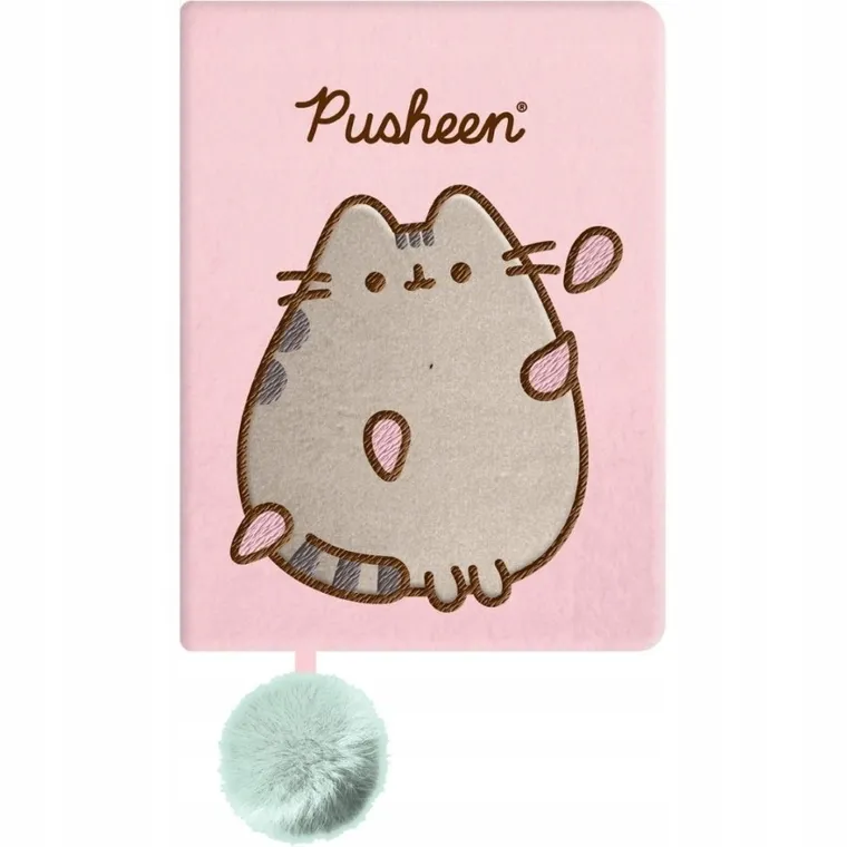 St.Majewski, Pusheen, notatnik pluszowy A5, 96 kartek, Pink, 1 szt.