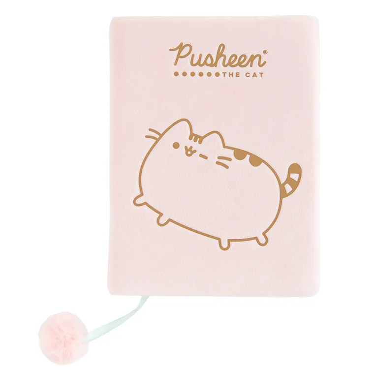 St.Majewski, Pusheen, notes pluszowy, różowy, linia, A5, 1 szt.