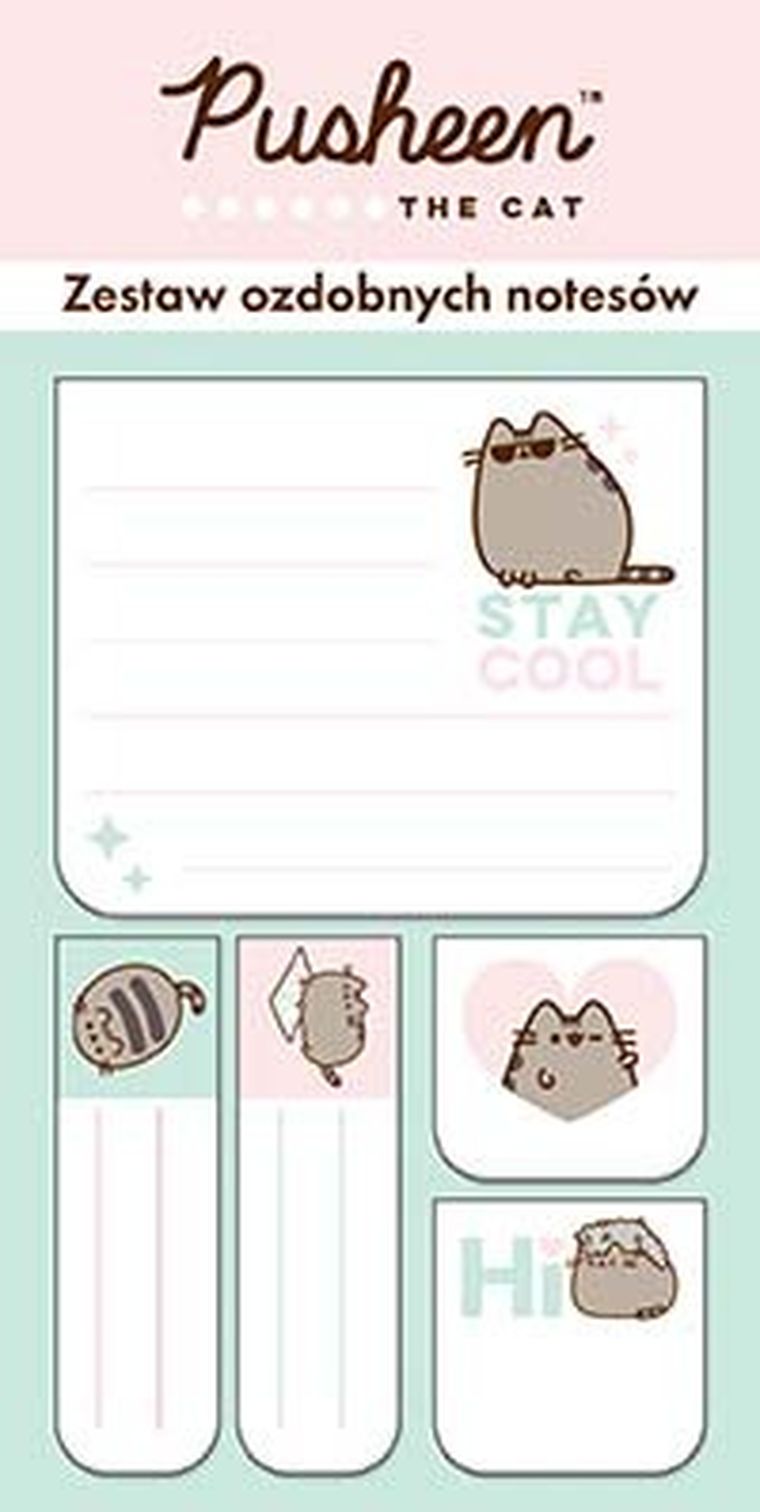 St.Majewski, Pusheen, zestaw notesów ozdobnych, 5 szt.