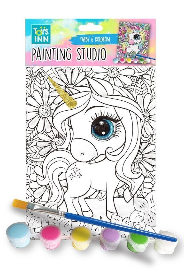 Stnux, Canvas, zestaw do malowania, jednorożec