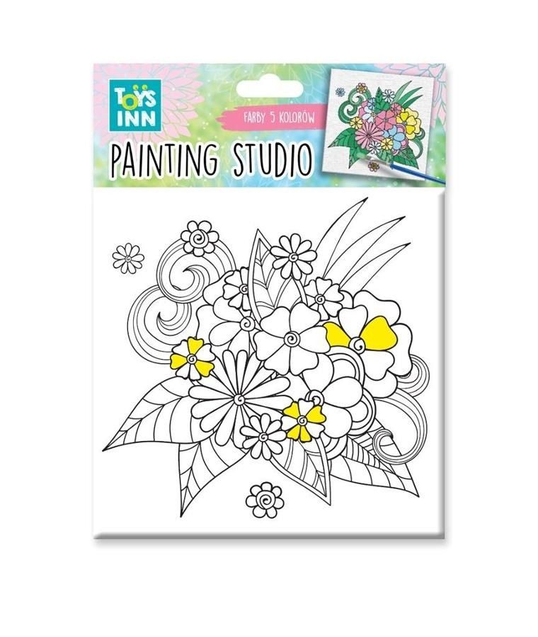 Stnux, Canvas, zestaw do malowania, kwiaty