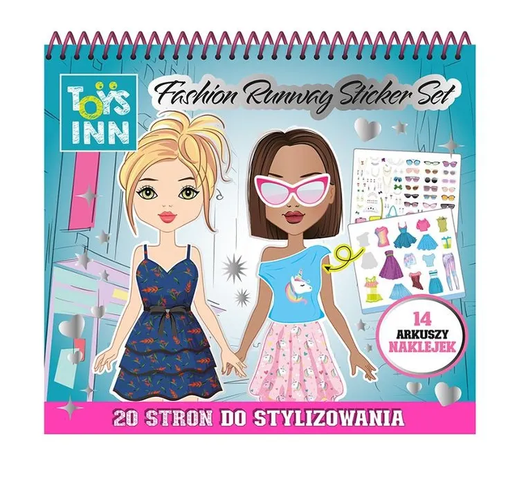 Stnux, Fashion Runway Sticker Set, książka z naklejkami do projektowania mody
