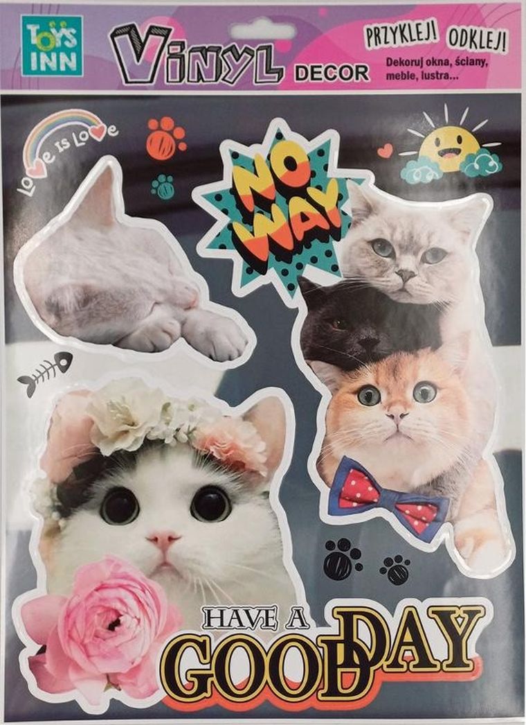 Stnux, naklejki winylowe, zwierzaki, koty no way