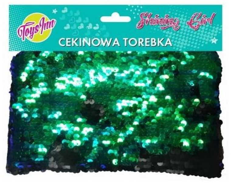 Stnux, torebka, cekinowa, zielono-czarna