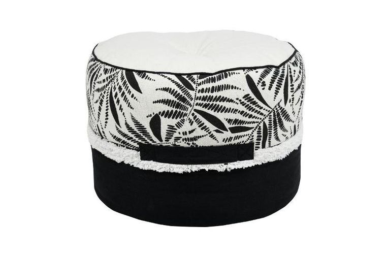 Stof, bawełniana pufa, Ziana, średnica 40 cm