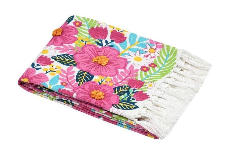 Stof, Dolcevita, koc plażowy w kwiaty, 90-180 cm