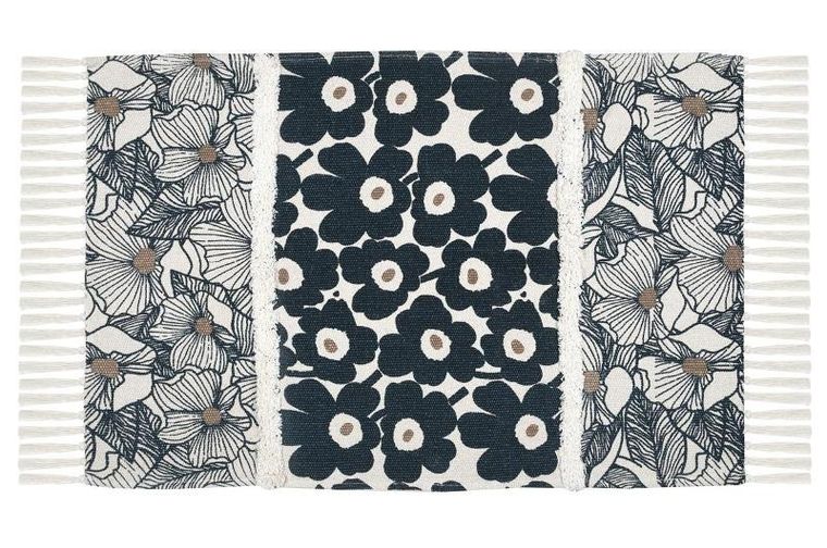 Stof, dywanik bawełniany w kwiaty, Eugenie, 60-90 cm