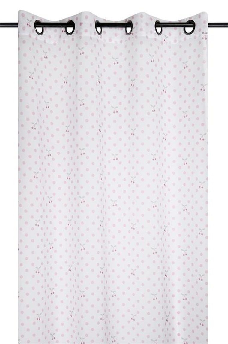 Stof, firana matty wzór w wisienki, 140-260 cm