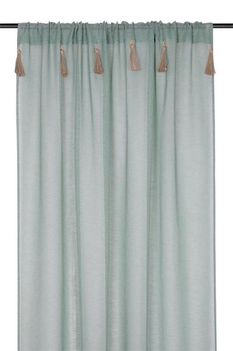 Stof, firana z frędzlami, Ibiza, 140-260 cm