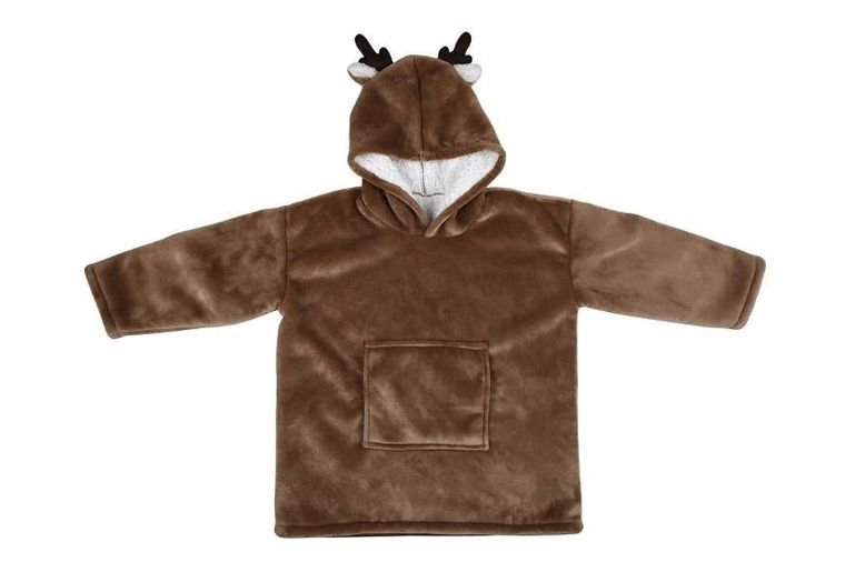 Stof, Gabin Brun, ponczo z kapturem, jelonek, 60-95 cm