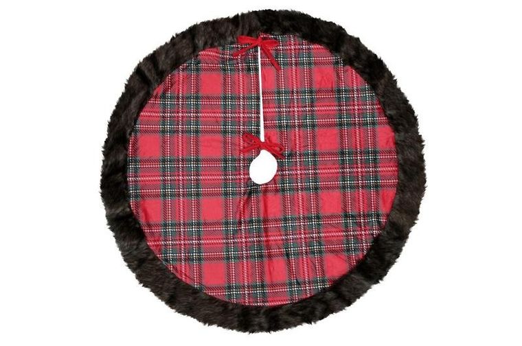 Stof, Klaus, dywan choinkowy, z futrzanym wykończeniem, 90 cm