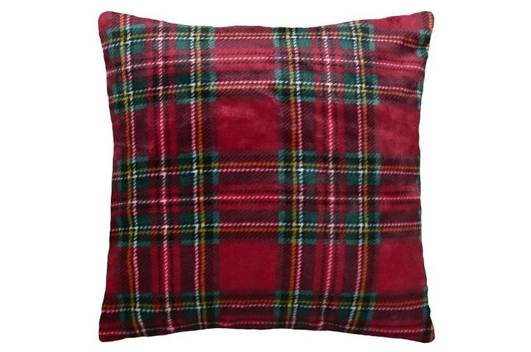 Stof, Klaus, poduszka świąteczna, w szkocką kratę, 45-45 cm