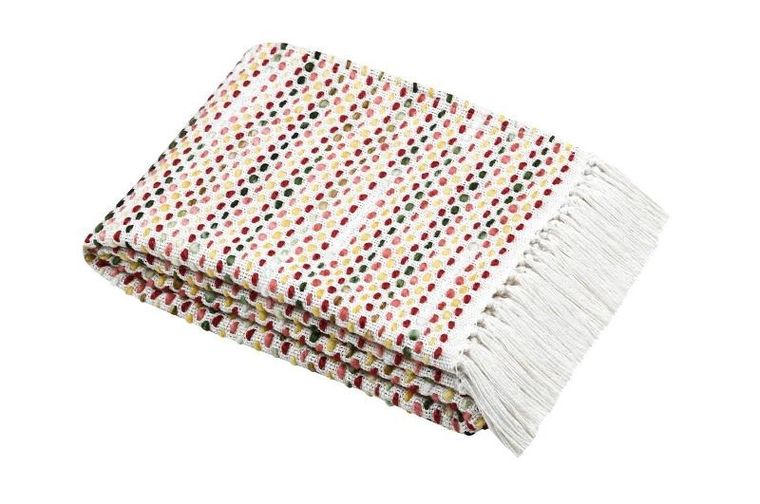 Stof, koc bawełniany, kolorowa plecionka, Archy, 125-150 cm