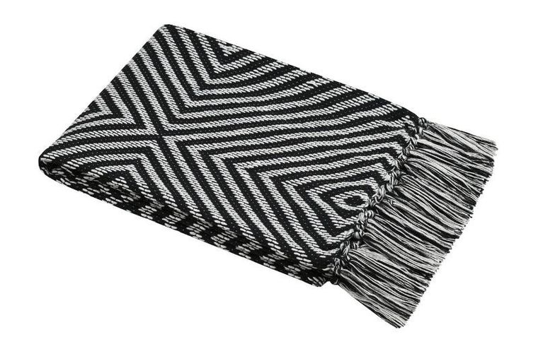 Stof, koc pleciony z frędzlami, Tucano, 125-150 cm