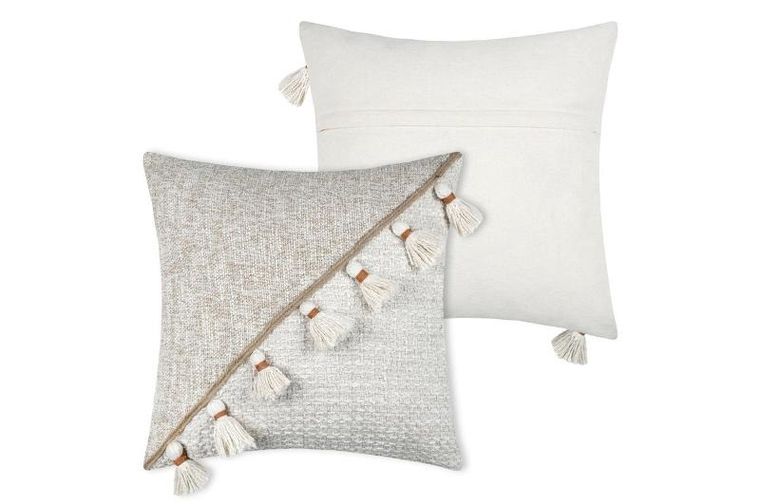 Stof, poduszka dekoracyjna, Ziana, boho z frędzlami, 45-45 cm