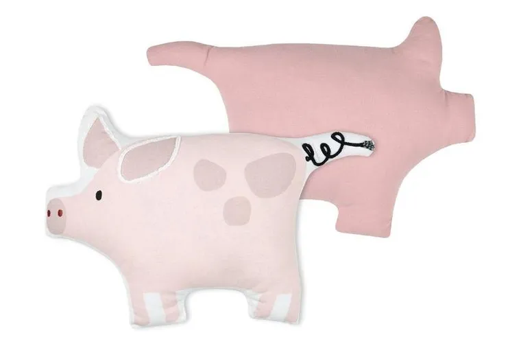 Stof, poduszka dla dziecka, świnka Tom, 41-28 cm