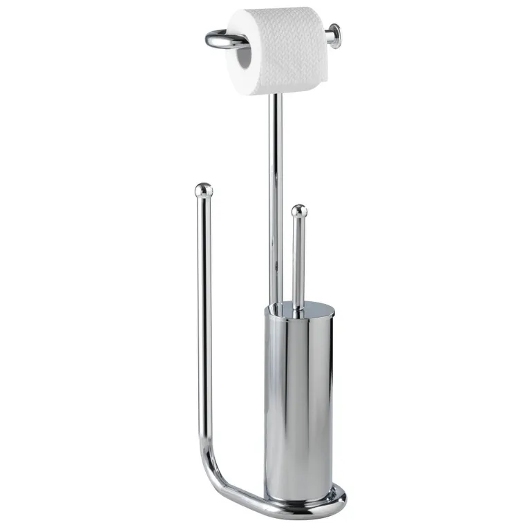 Stojak na papier toaletowy i szczotkę do WC, Universalo, 3w1