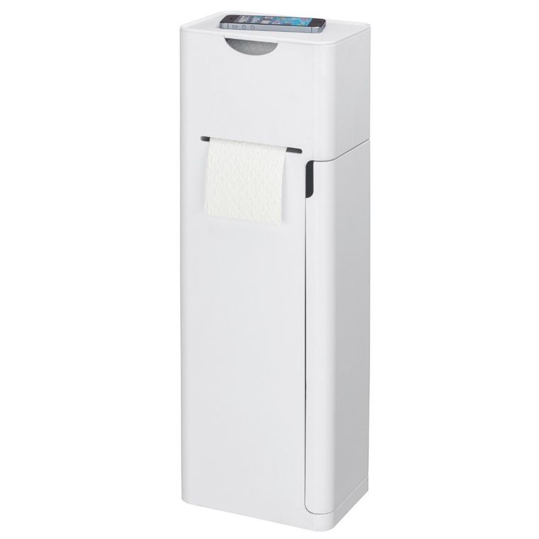 Stojak na papier toaletowy i szczotkę, Imon 6w1, biały